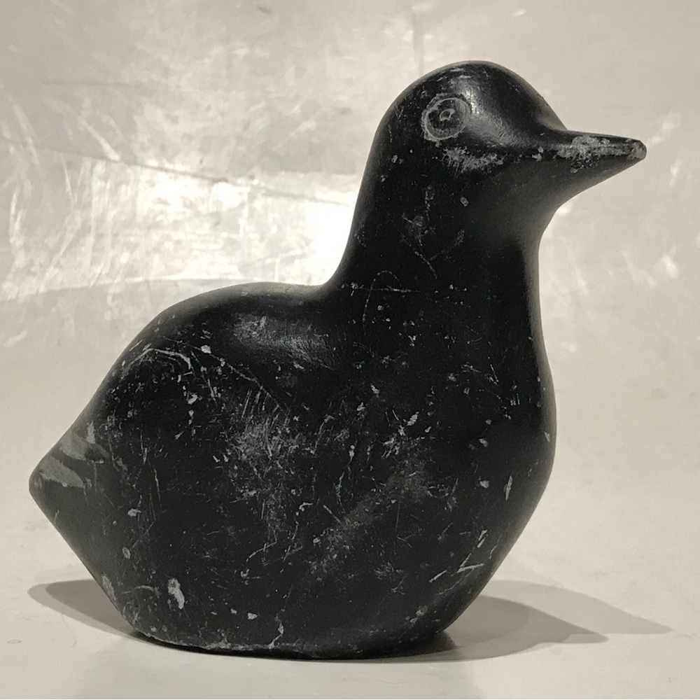 Genuine Native Inuit Hand Carved 1979 Soapstone Bird Artist Signed & Numbered.